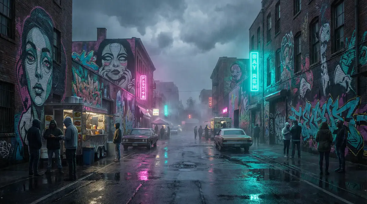 锤子r1 - 雨夜壁画街